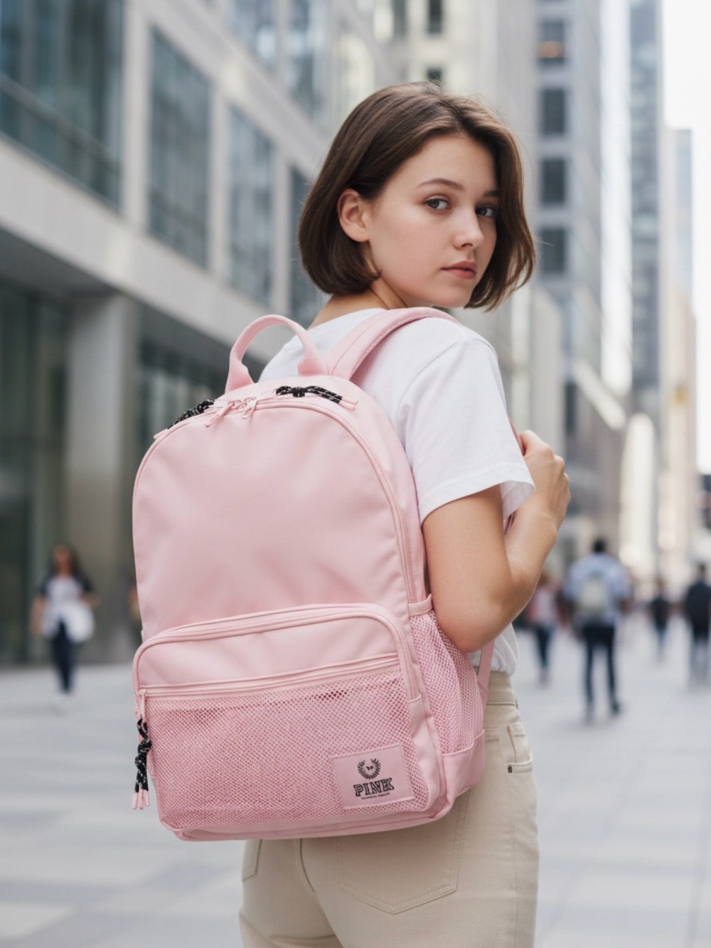 PINK Victoria’s Secret Campus Canvas School Backpack Pink